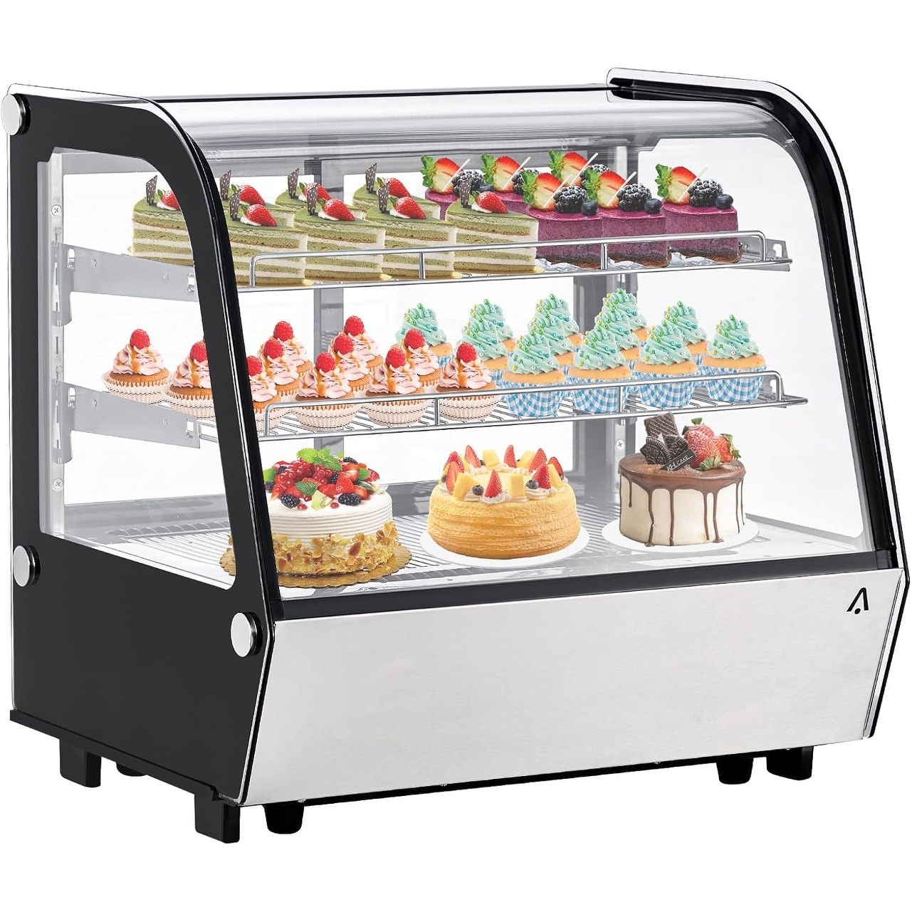 5.2 Cu.Ft Commercial Display Refrigerator, Glass Door Merchandiser with LED & Shelves