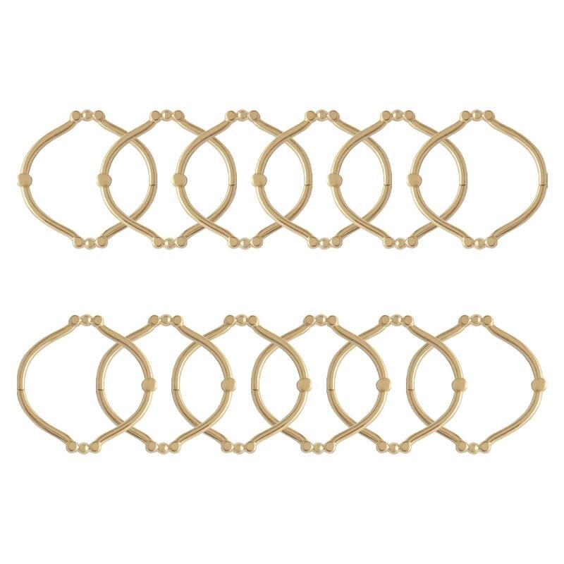 Utopia Alley Rustproof Zinc Shower Curtain Rings for Bathroom, Set of 12