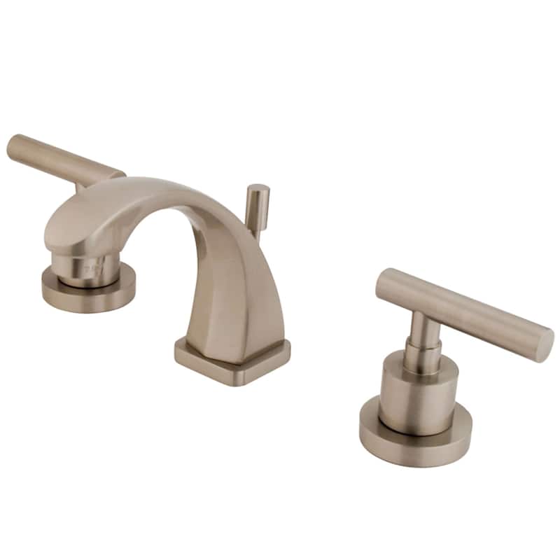 Kingston Brass Manhattan 8-inch Widespread Bathroom Faucet - Brushed Nickel