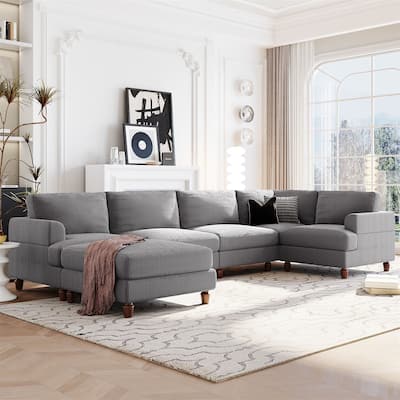 Modular Sectional Sofa with Ottoman L Shaped Corner Sectional