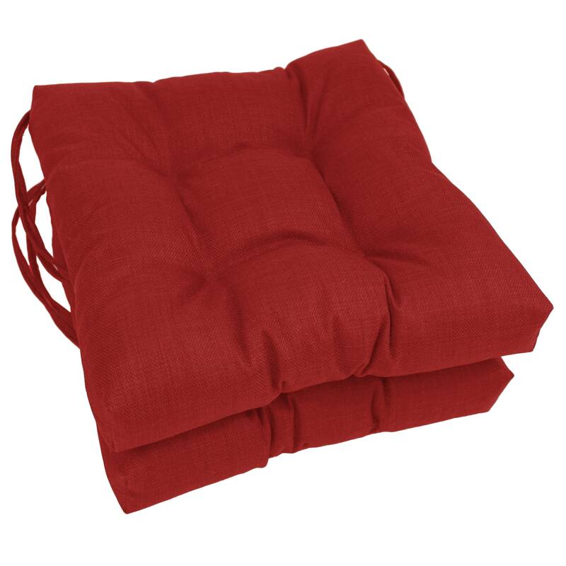 16-inch Square Indoor/Outdoor Chair Cushions (Set of 2) - 16 x 16 - Paprika