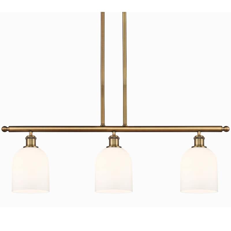 Innovations Lighting 516-3I-10-36 Bella Pendant Bella 3 Light 36" Wide - Brushed Brass / Gloss White