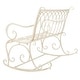 preview thumbnail 22 of 41, SAFAVIEH Ressi Victorian Scroll Iron Outdoor Rocking Bench. - 43 in. W x 33 in. D x 37 in. H