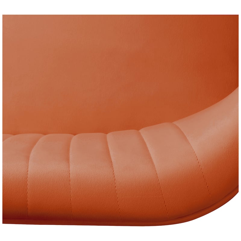 Farrah Upholstered Velvet Polyester 46" Wide Loveseat - Armless/ Scalloped Back
