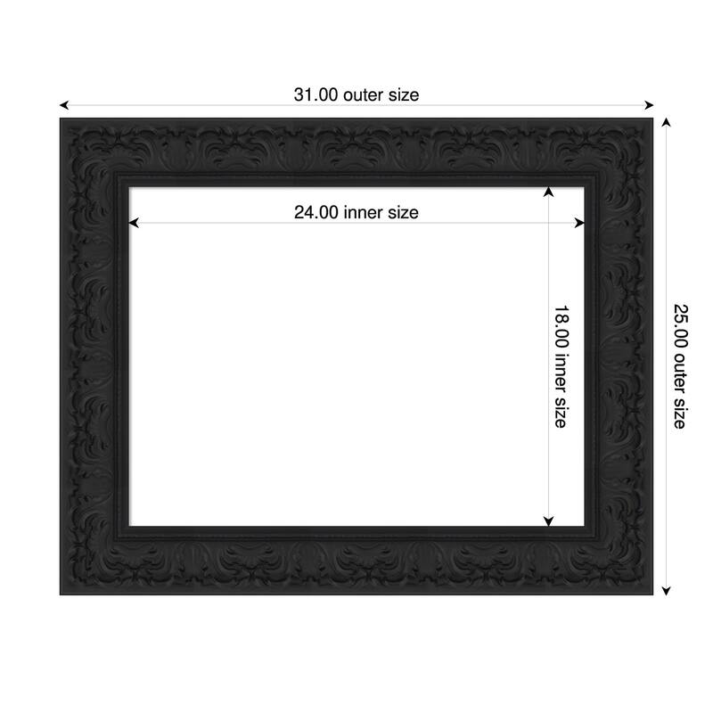 Luxe Framed Dry Erase Magnetic Board - 31 x 25 in - Luxe Black