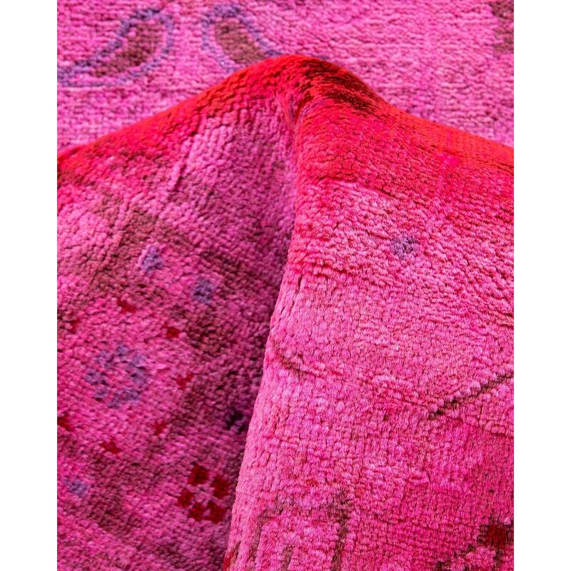 Vibrance, One-of-a-Kind Hand-Knotted Area Rug - Pink, 2' 7" x 13' 10" - 2' 7" x 13' 10"