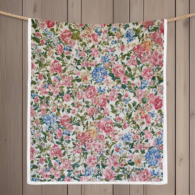 Vintage Floral Blanket，Wildflower Flannel Fleece Throw Blanket for Couch Sofa Bed