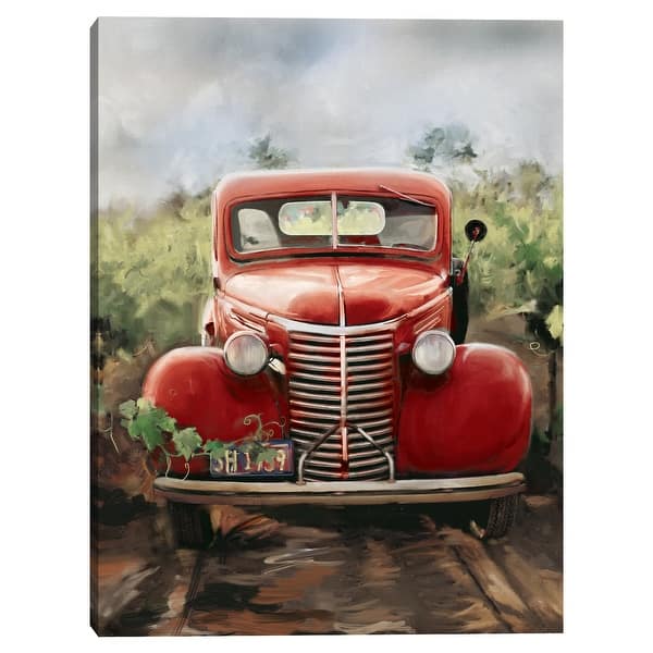 Little Red Truck by Studio Arts Canvas Art Print - Bed Bath &amp; Beyond ...