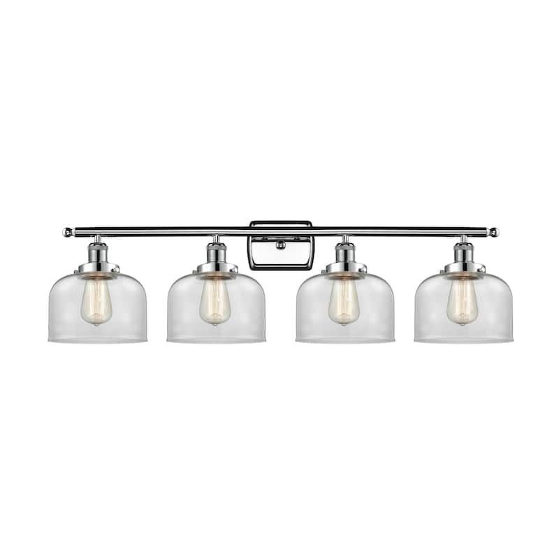 Innovations Lighting 916-4W-11-38 Bell Vanity Bell 4 Light 38" Wide - Polished Chrome / Clear