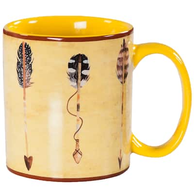 Paseo Road by Hiend Accents Large Arrow Design Mug Set, 4.5" x 3.75", 4PC, 4 MOQ