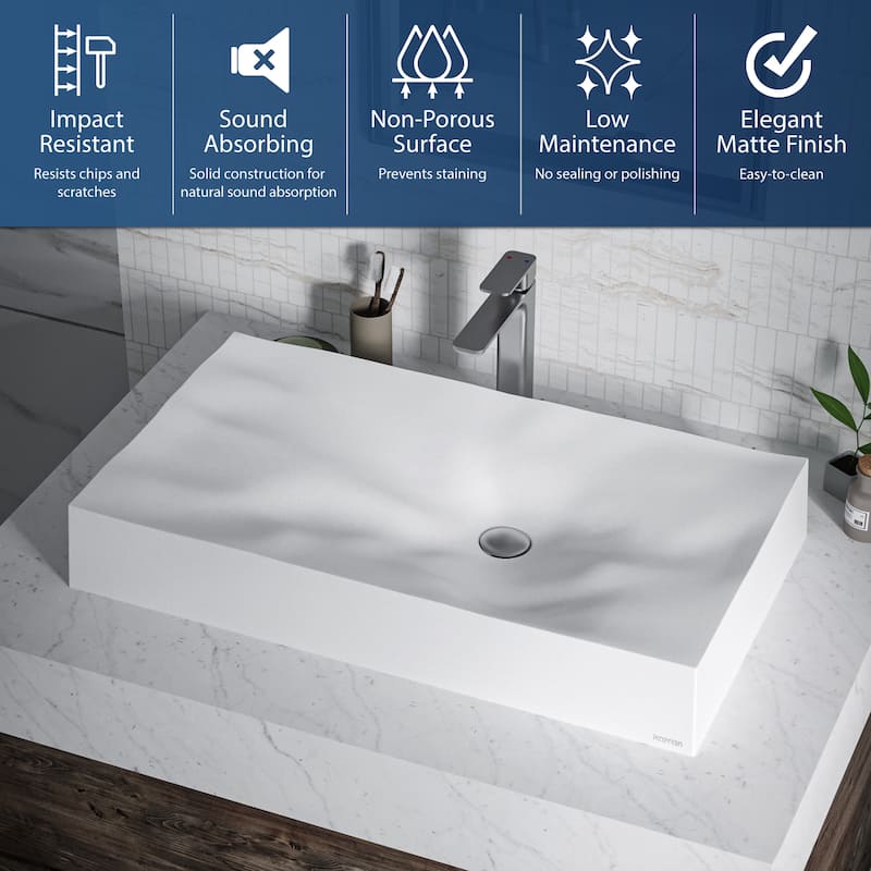 Karran Mirage Quartz 32 inch Bathroom Vessel Sink
