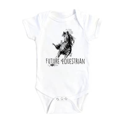 Future Equestrian - Baby Boy Girl Clothes Infant Bodysuit Funny Cute Newborn