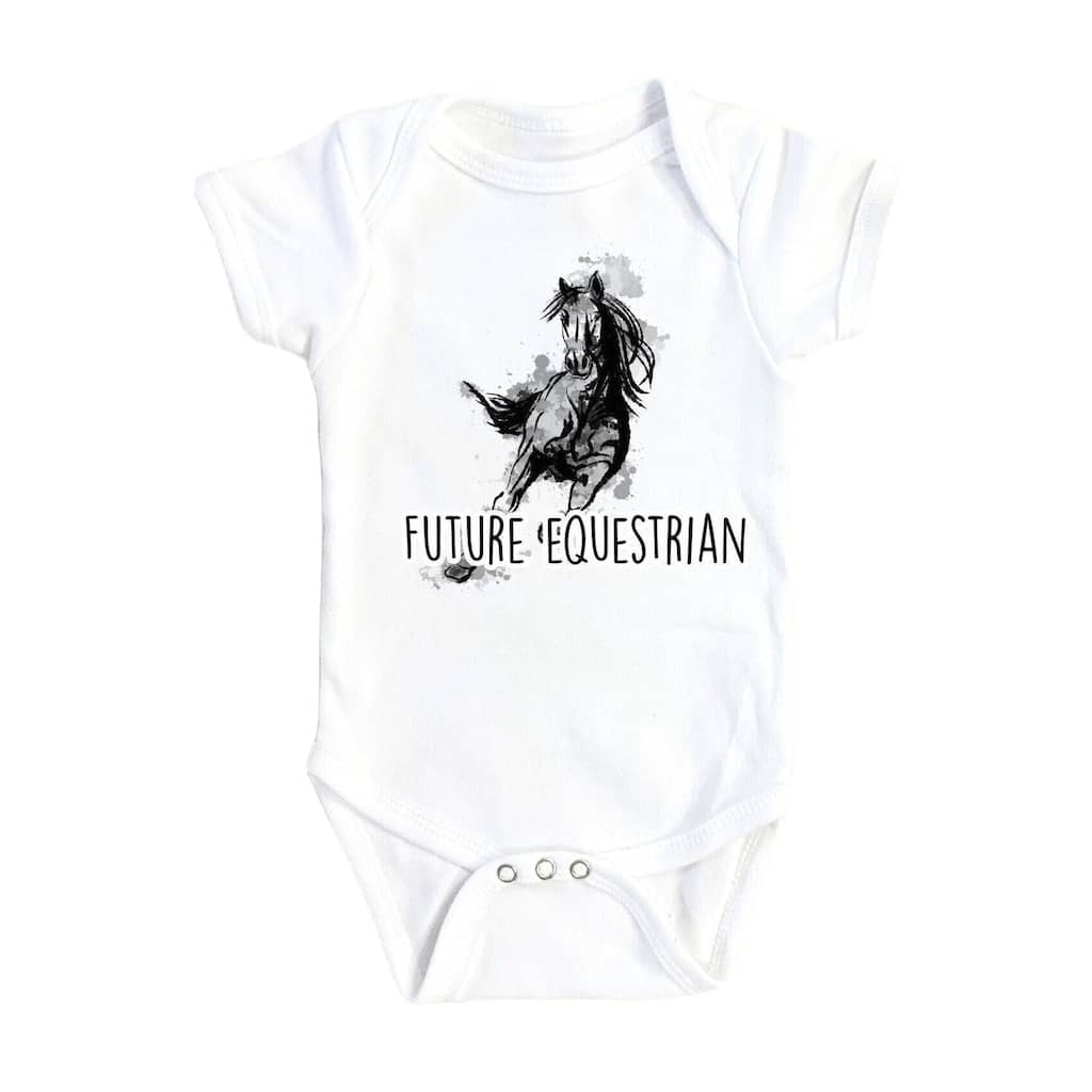 Future Equestrian - Baby Boy Girl Clothes Infant Bodysuit Funny Cute Newborn
