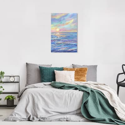Wynwood Studio Canvas Nautical and Coastal Milky Pastels Pink and Nautical & Coastal Wall Art Canvas Print
