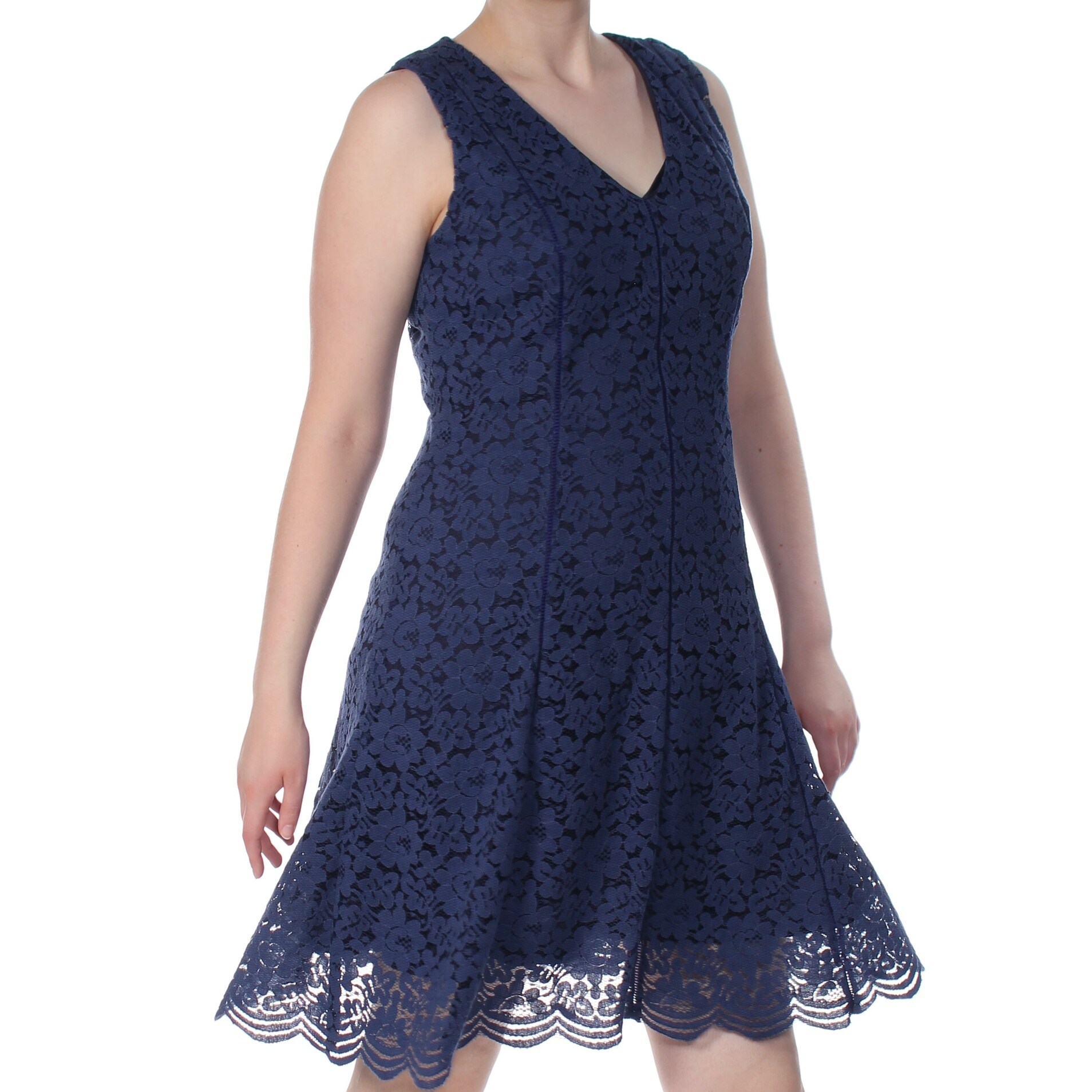 donna ricco navy dress