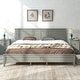 preview thumbnail 2 of 22, Stylish and Simple Platform Bed Headboard Included,Gray
