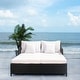 preview thumbnail 52 of 59, SAFAVIEH Outdoor Cadeo Wicker Daybed with Pillows and Cushions