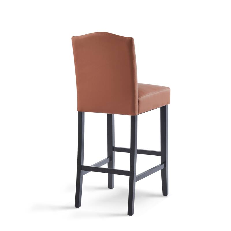 Barstools Set of 2, Counter Height Upholstered Bar Stools for Kitchen Island, Rubberwood Legs Seating 300LBS Weight Capacity