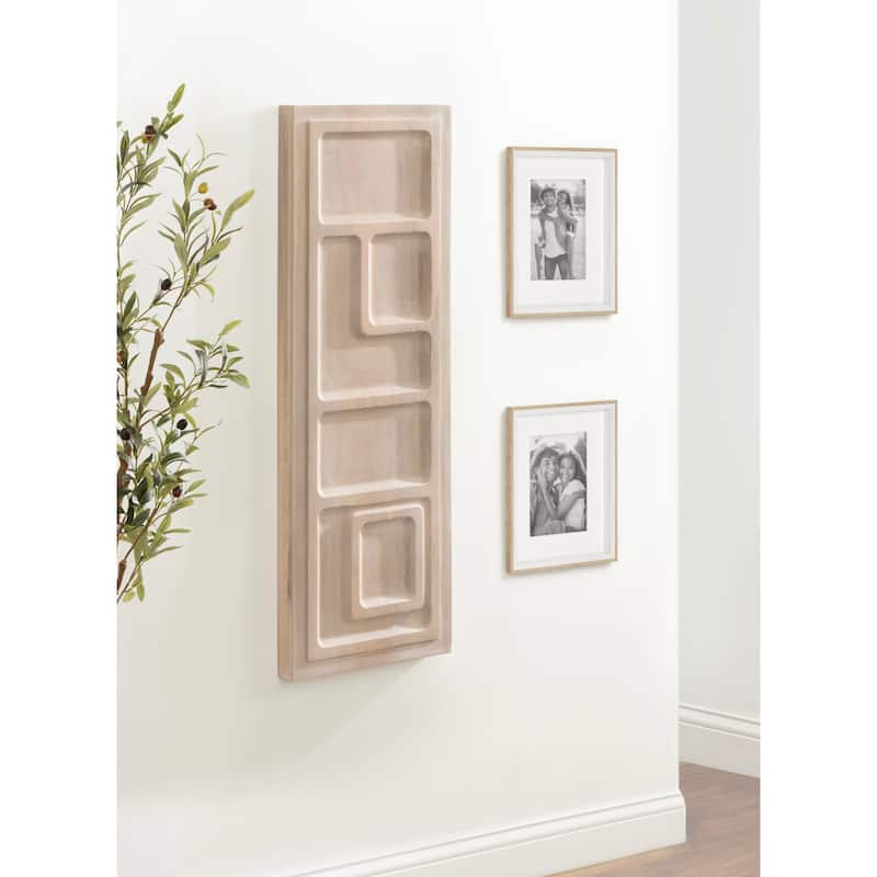 Kate and Laurel Yuvan Wood Carved Art Plaque