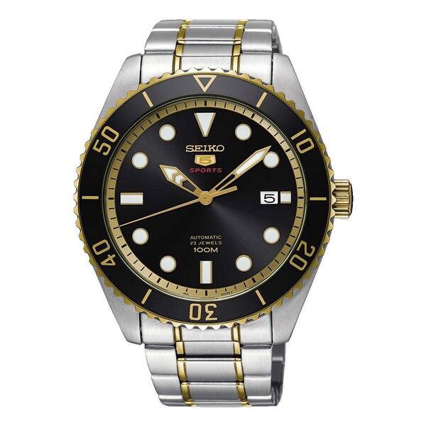 Shop Seiko 5 Sports Srpb94k1 Black On Sale Overstock 31721354