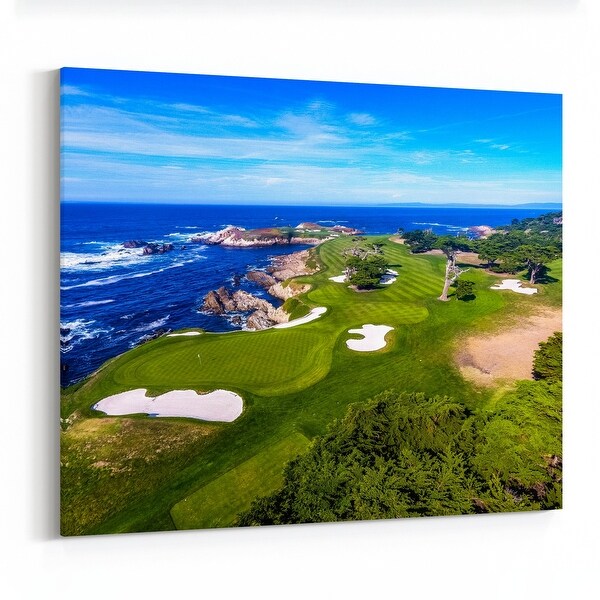 Shop Pebble Beach California Beach Golf Canvas Wall Art ...