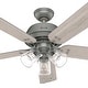 preview thumbnail 9 of 15, Hunter 52" Shady Grove Ceiling Fan with LED Light Kit/ Pull Chain, Standard or Flush Mount - Casual, Transitional