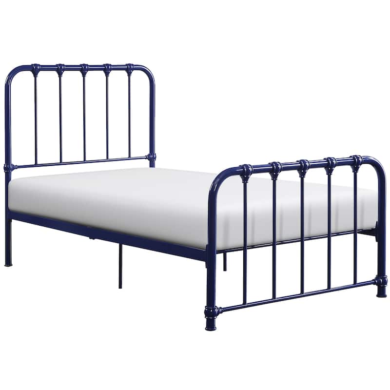 Nisky Platform Metal Bed - Navy Blue - Twin
