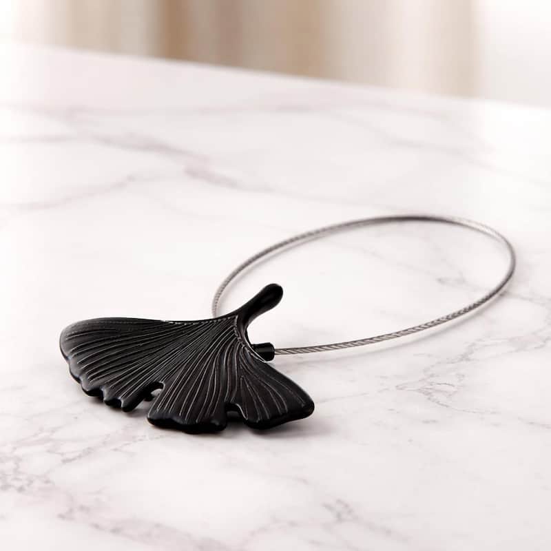 Magnetic Curtain Tieback Ginkgo Leaf Design