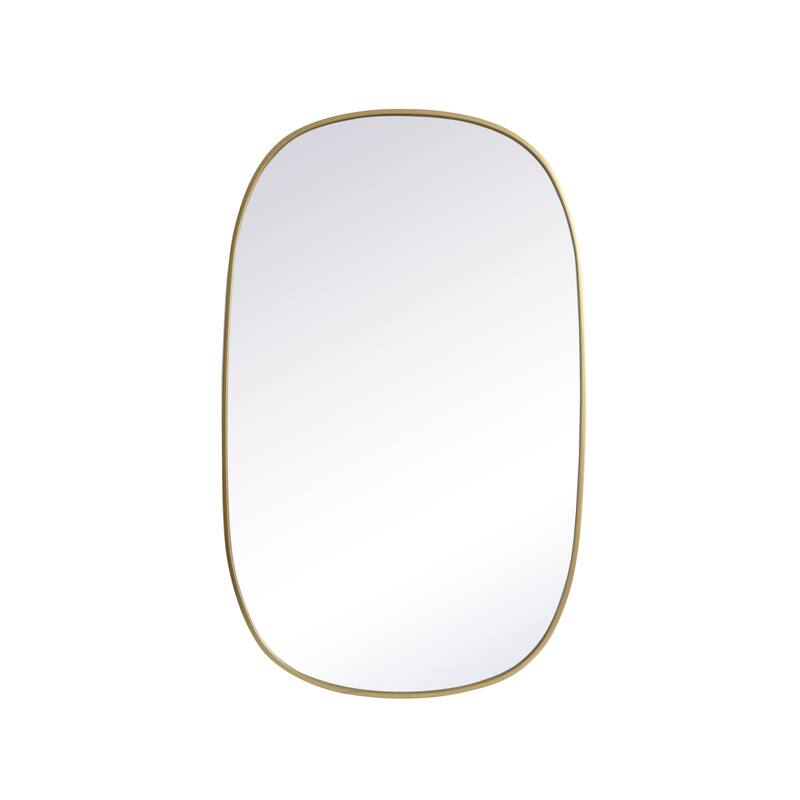 Elegant Lighting MR2B3048 Brynn 30" W x 48" H Oval Framed Bathroom - Brass