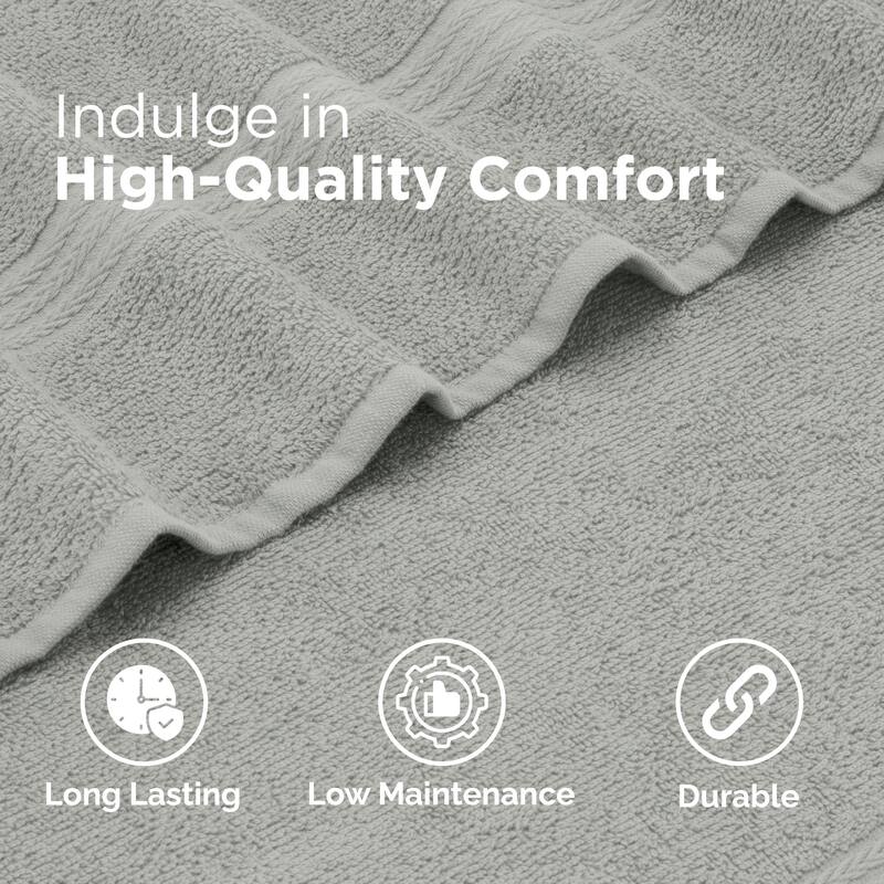 Superior Miami 100% Cotton 6-Piece Towel Set - Lightweight & Quick Drying