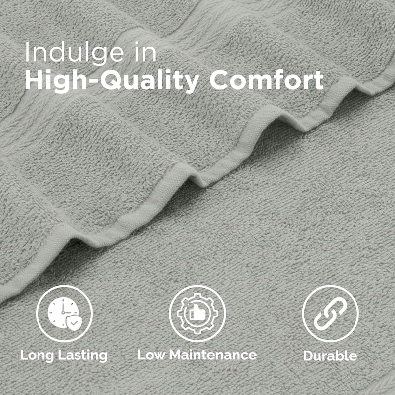 Superior Miami 100% Cotton 6-Piece Towel Set - Lightweight & Quick Drying