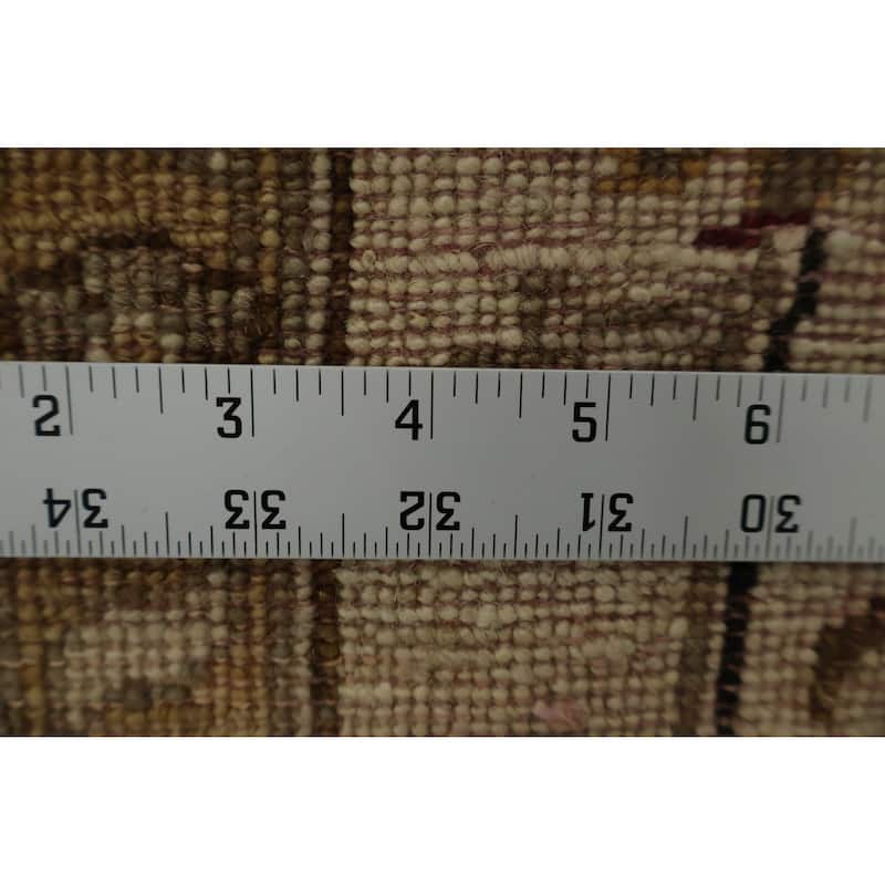 Hand Knotted Oriental 100% Wool Carpet Traditional All-Over Red Peshawar Area Rug - 14' 7'' X 9' 11''