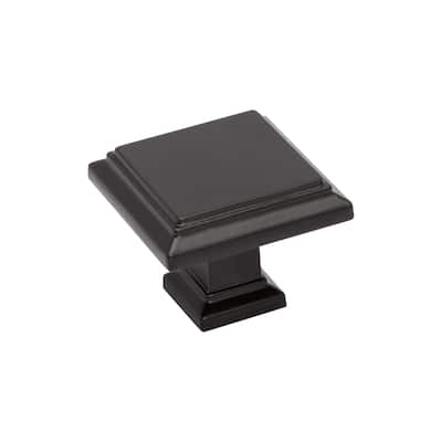 Utopia Alley Dover Cabinet Ring Pull Knob - Vintage Cabinet Hardware with Hand Finished Matt Black, 1.26", 3.78" & 5"