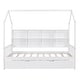preview thumbnail 31 of 73, Roomfitters Wooden Full Size House Bed with Trundle, Contemporary Design with Built-In Shelf for Modern Bedrooms