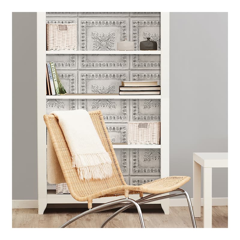 NuWallpaper Reclaimed Tin Peel & Stick Wallpaper - 216in x 20.5in x 0.025in