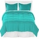 preview thumbnail 46 of 53, Bare Home Microfiber Comforter, Sheet Set, and Bed Skirt Turquoise/White/White - Twin