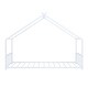 preview thumbnail 49 of 58, Metal House Bed with Roof, Fence and Back for Kids, Boys and Girls, Bedroom