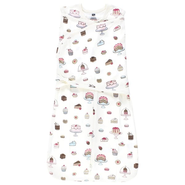 slide 1 of 1, Hudson Baby Infant Girl Convertible Swaddle Sleep Sack, Sweet Bakery 0-3 Months - Sweet Bakery