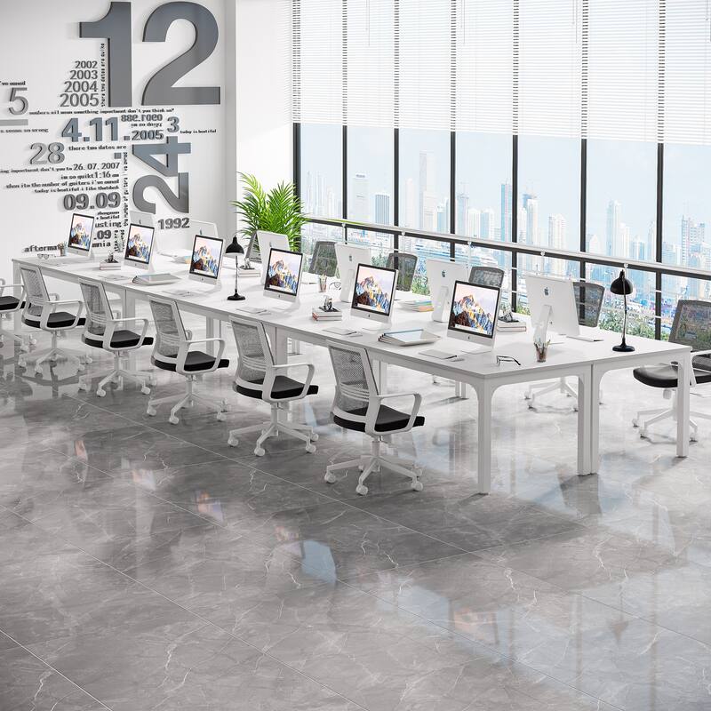 78.74" Large Rectangle Conference Table, Office Meeting/Seminar/Business Table Desk for Office Boardroom & Meeting Room