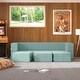 preview thumbnail 73 of 115, Porch & Den California King Convertible Sleeper Sofa and Ottomans