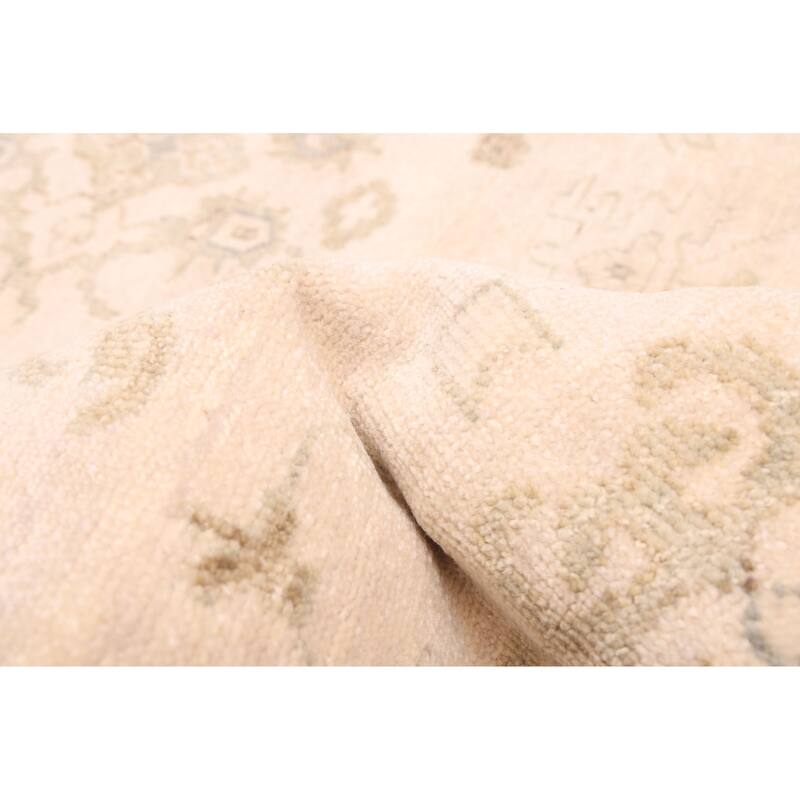 ECARPETGALLERY Hand-knotted Modern Oushak Beige Wool Rug - 7'11 x 9'11