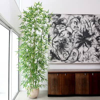 Artificial Potted Bamboo Tree - 9' - Green