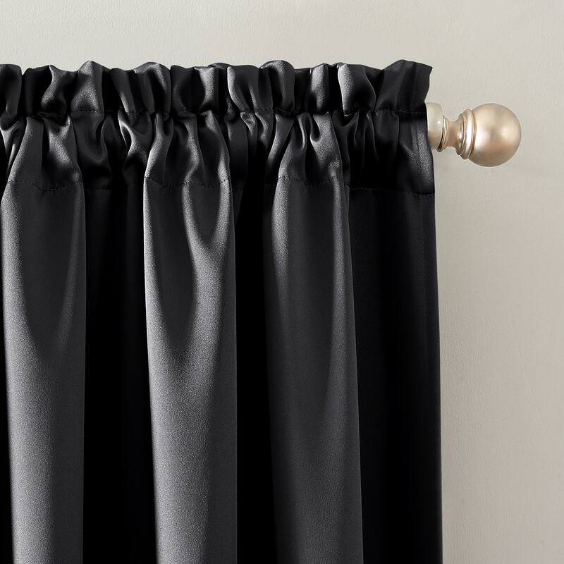 Sun Zero Oslo Home Theater 100% Blackout Rod Pocket Curtain Panel, Single Panel