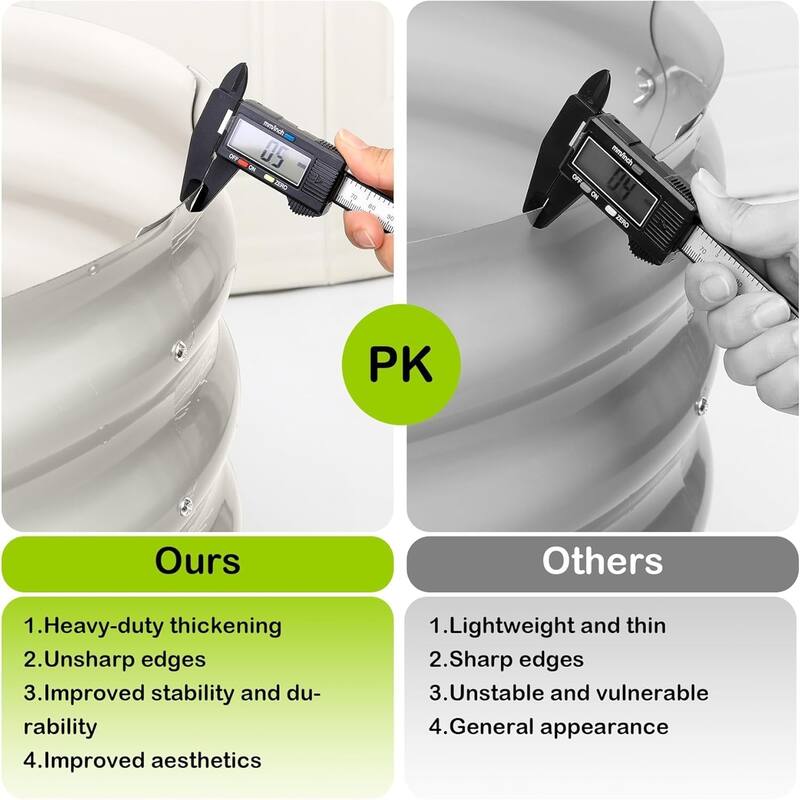 2-Pack Galvanized Steel Oval Raised Garden Beds (4.5x2x1.5FT) - Large Metal Planter Box with Open Base Off-White