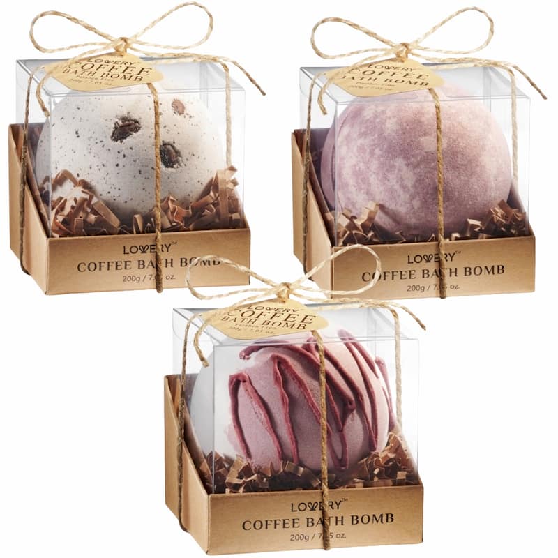 Lovery 3pc Bath Bomb Gift Set in Coffee Fragrance - Multi-Scented - 3 pc