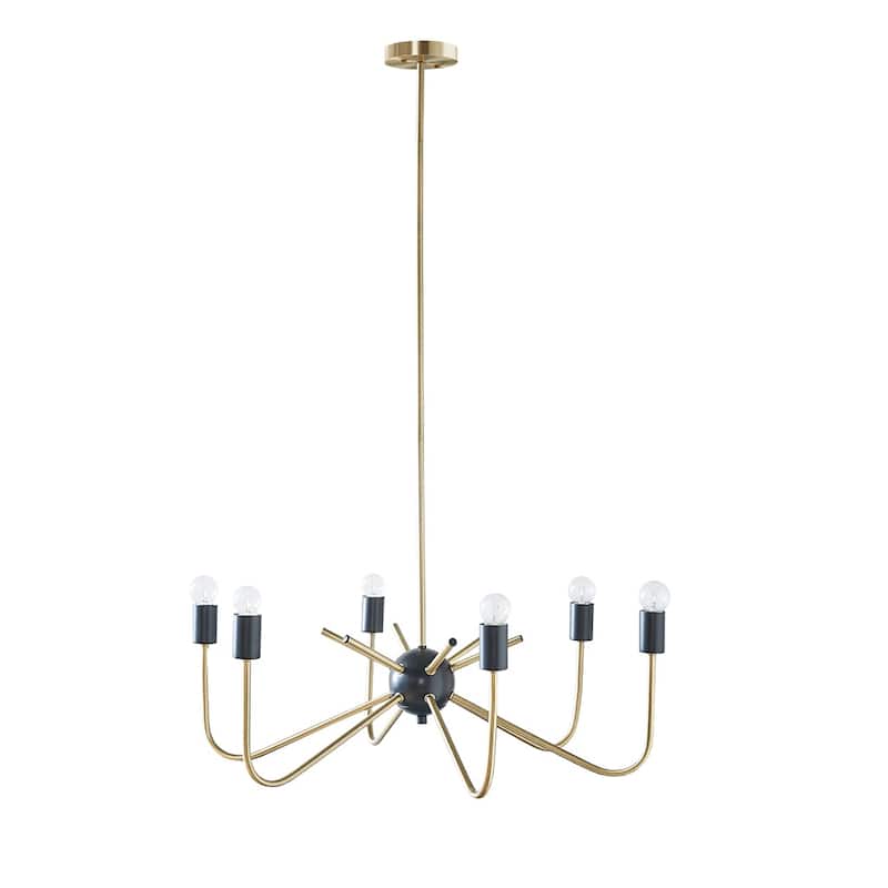 6-Light Metal Chandelier for living room,bedroom,and dining room