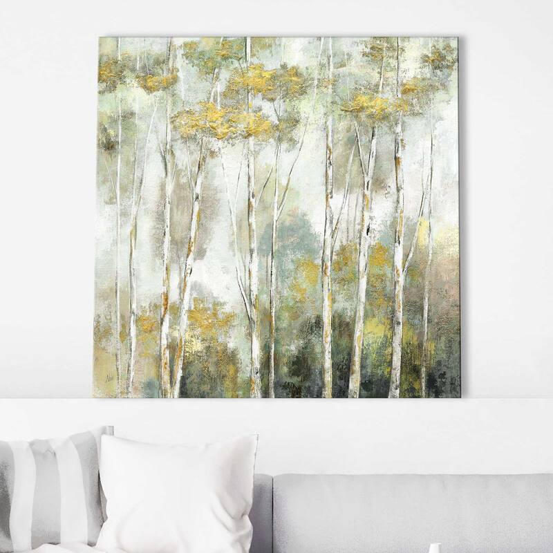 "Twinkling Trees (Square)" by Nan Print on Canvas