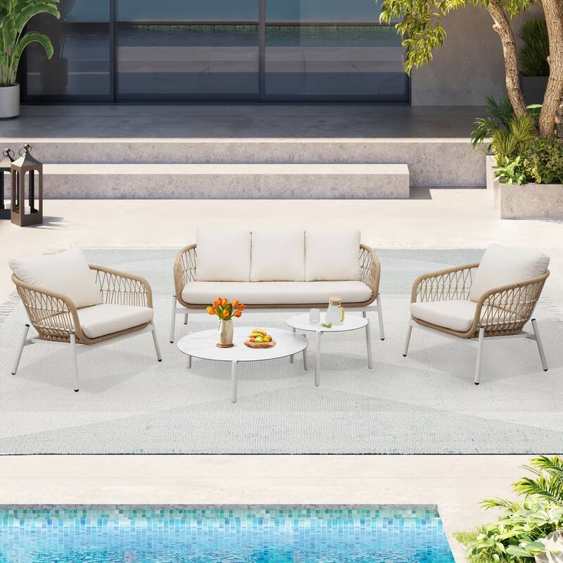 Royalcraft 5 - Person Outdoor Seating Group with Cushions