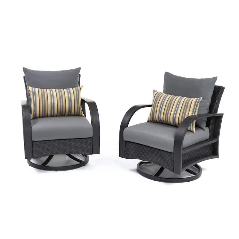 Barcelo 2 Piece Sunbrella Outdoor Patio Motion Club Chairs