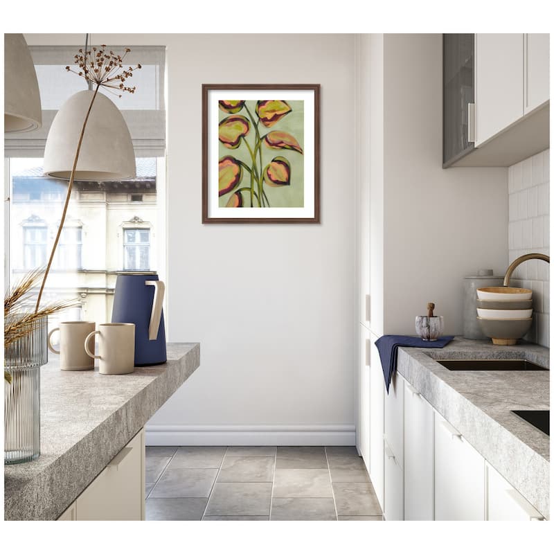 Kate and Laurel Framed Art Vibrant Foliage by Nikita Jariwala